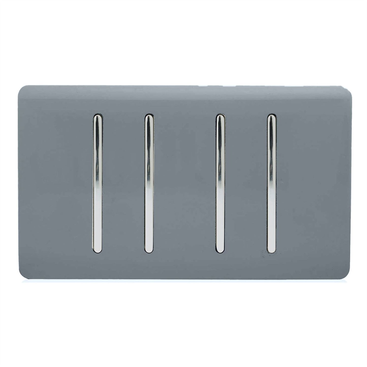 Trendi Switch 4 Gang Light Switch (3x 1 or 2 Way & 1 x Intermediate)in Warm Grey