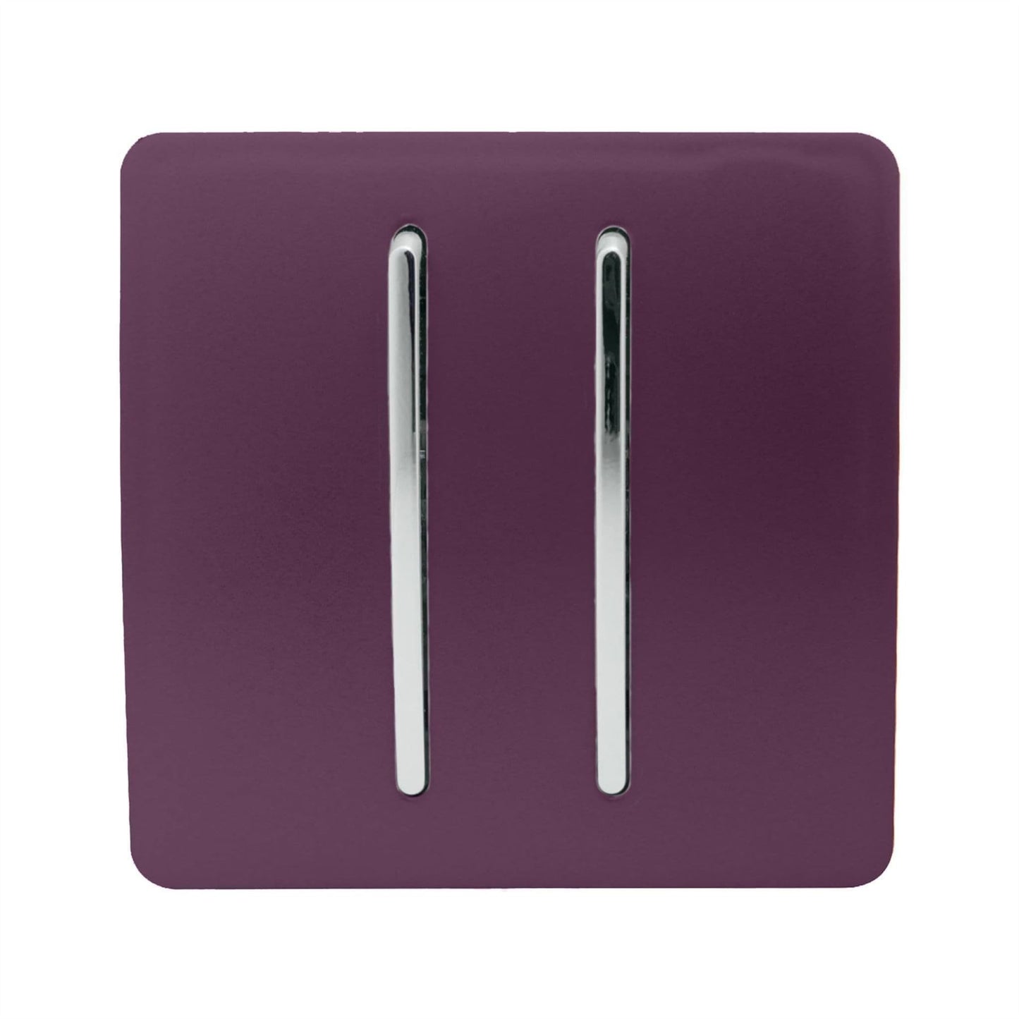 Trendi Switch 2 Gang Retractive Doorbell Switchin Plum Purple