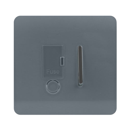 Trendi Switch 13 Amp Fused Spur with Flex Outletin Warm Grey