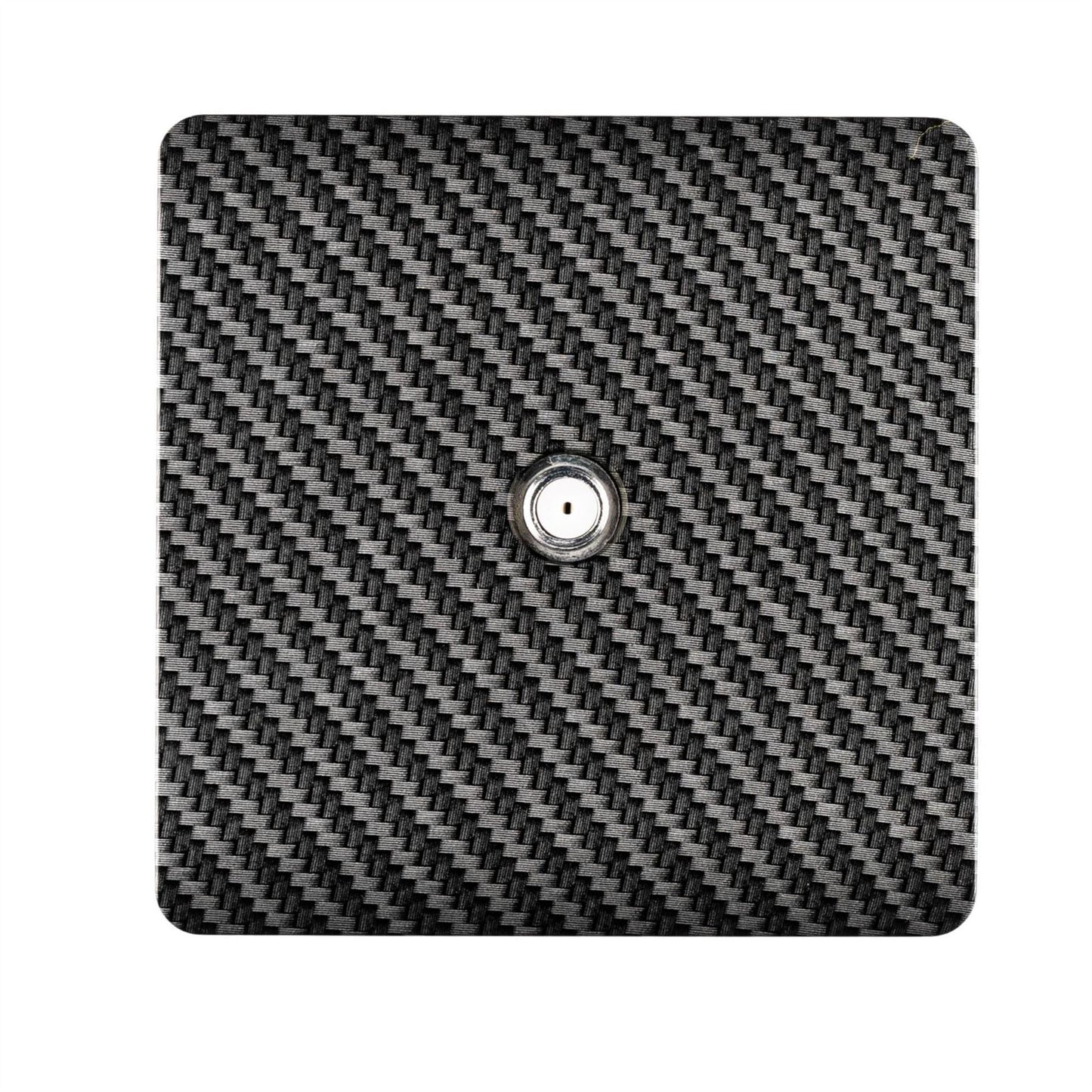 Trendi Switch 1 Gang Male F-Type Satellite Television Socketin Carbon Fibre