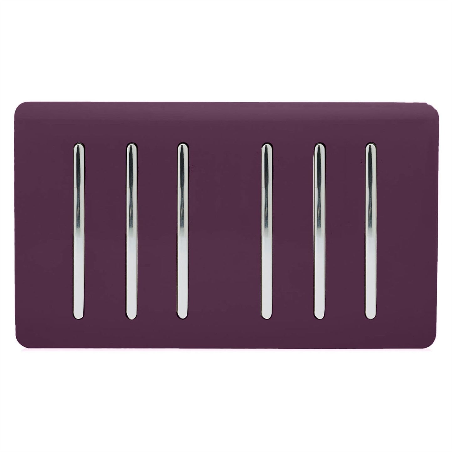 Trendi Switch 6 Gang 1 or 2 Way Light Switchin Plum Purple