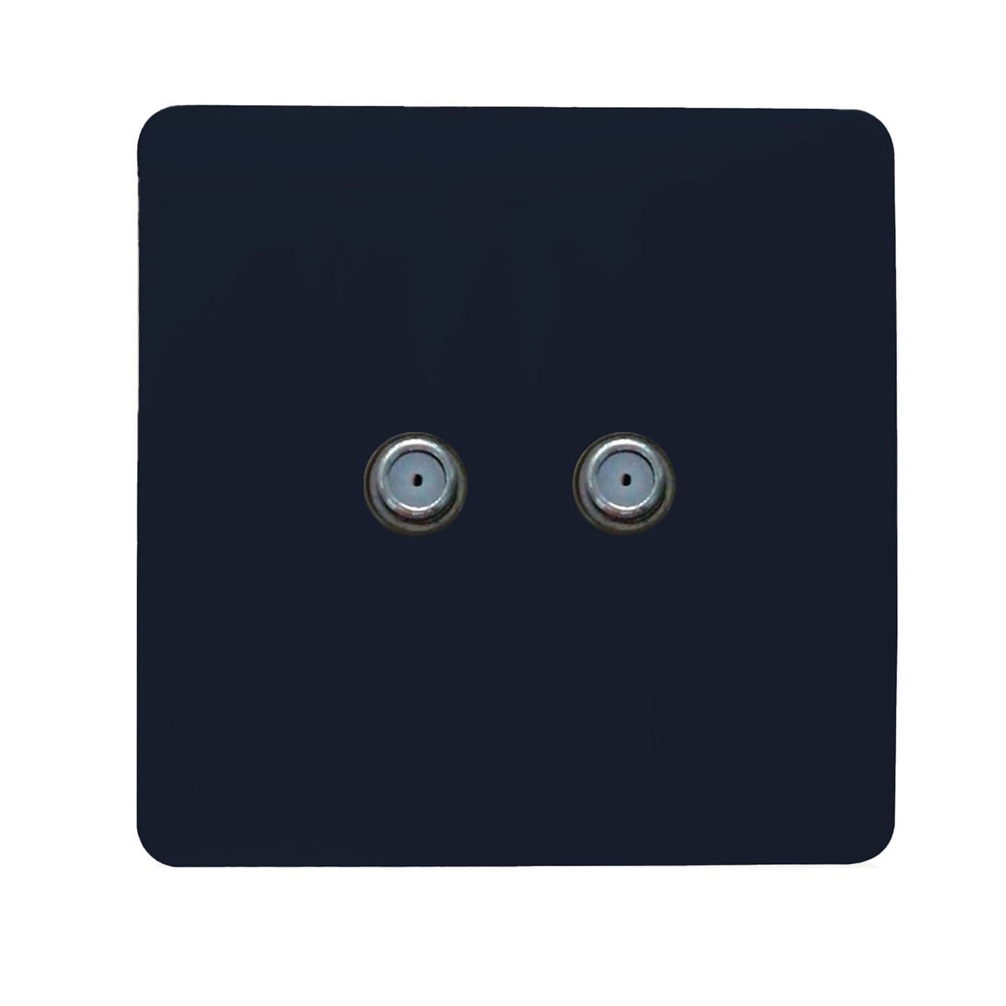 Trendi Switch 2 Gang Male F-Type Satellite Television Socketin Navy Blue