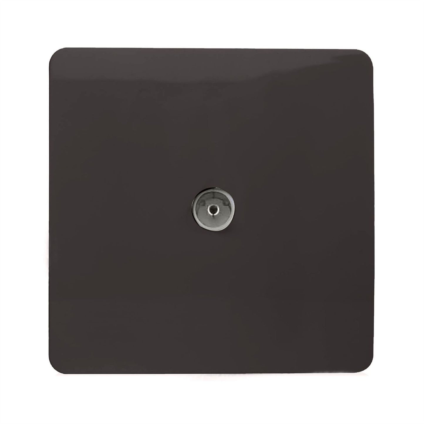Trendi Switch 1 Gang Female Co-Axial Television Socketin Dark Mocha Brown