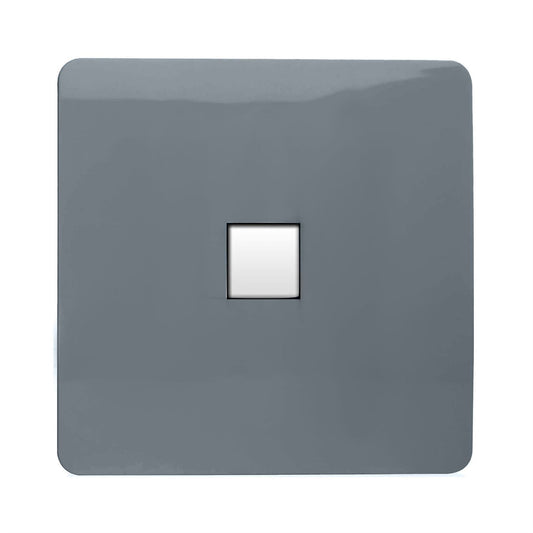 Trendi Switch 1 Gang RJ45 Cat 6 Modern Designer PC Ethernet Socketin Warm Grey