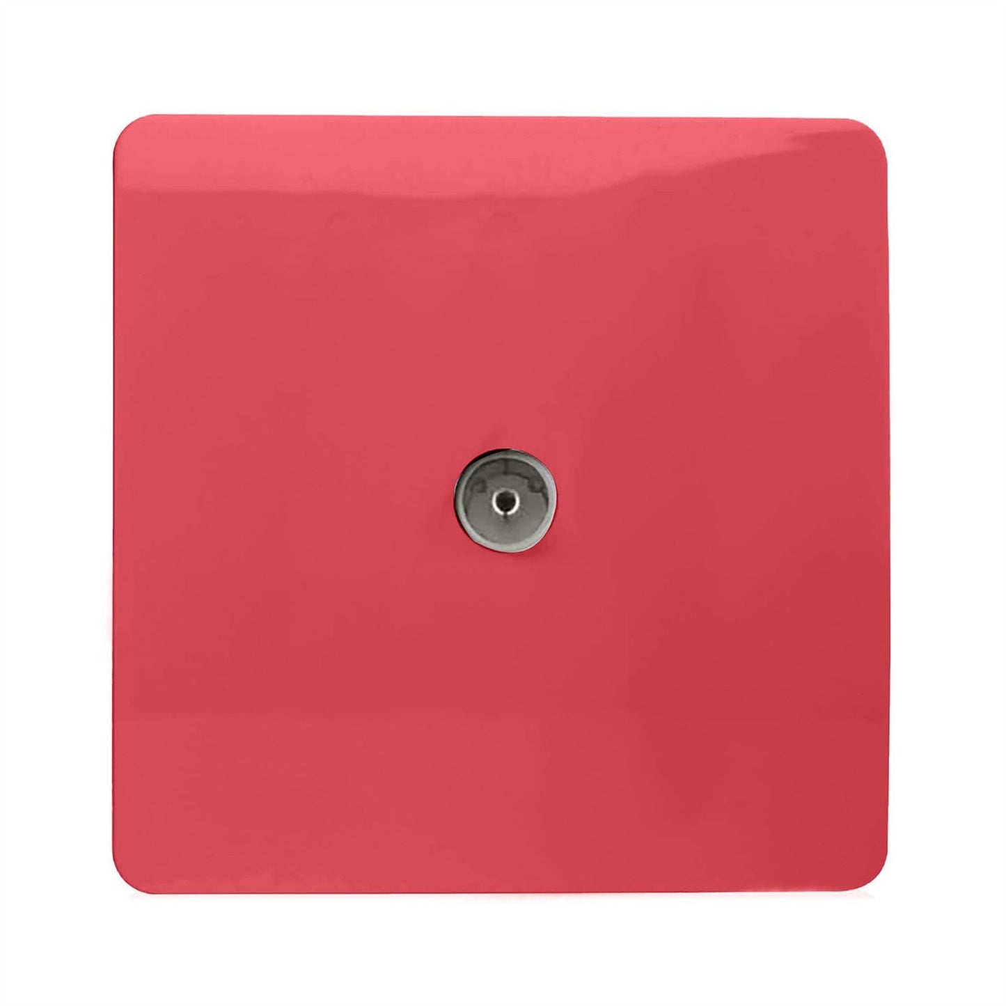 Trendi Switch 1 Gang Female Co-Axial Television Socketin Strawberry Red