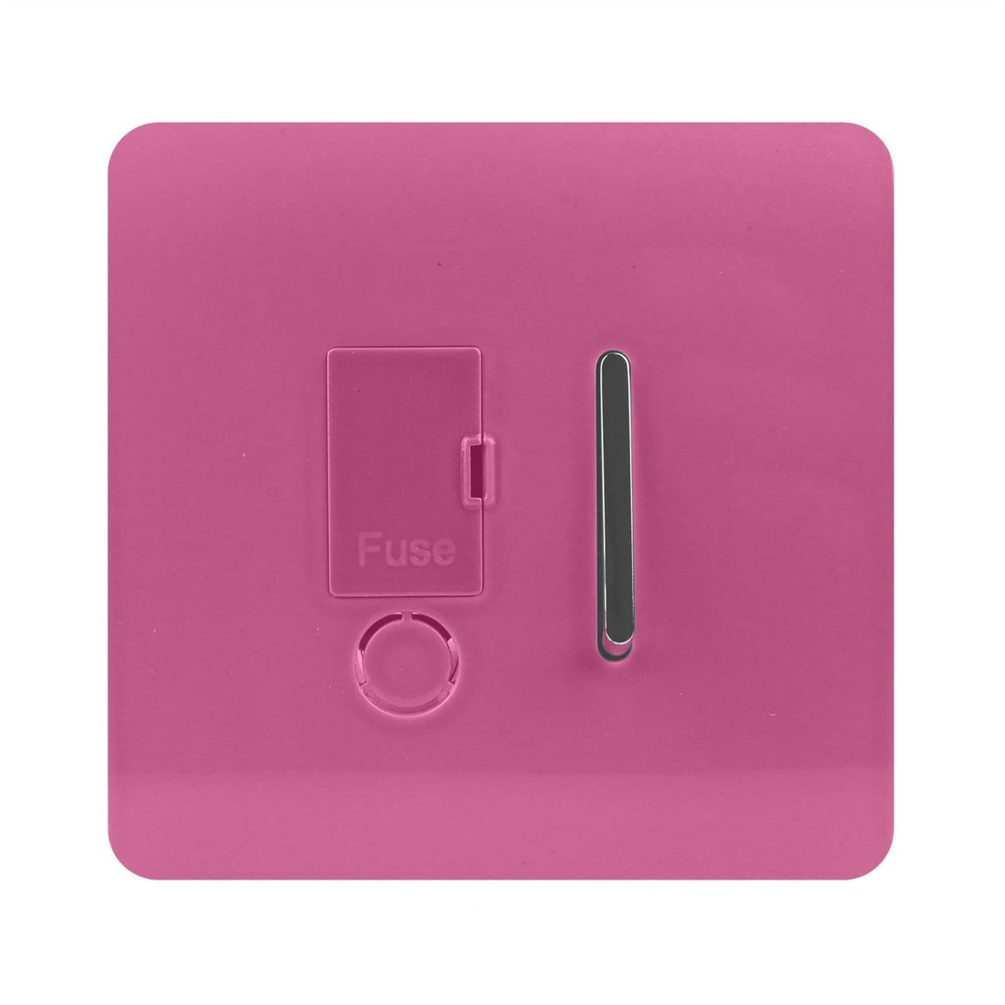 Trendi Switch 13 Amp Fused Spur with Flex Outletin Candy Pink
