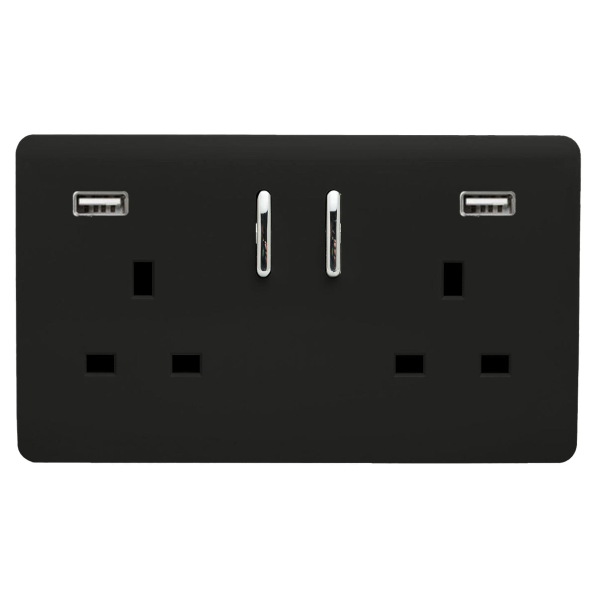2 Gang Type A USB 3100mA Plug Socket