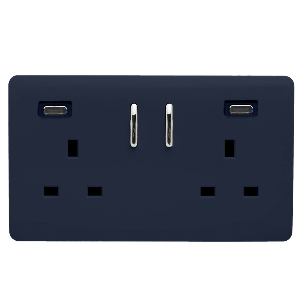 2 Gang USB 65W Type C USB Plug Socket