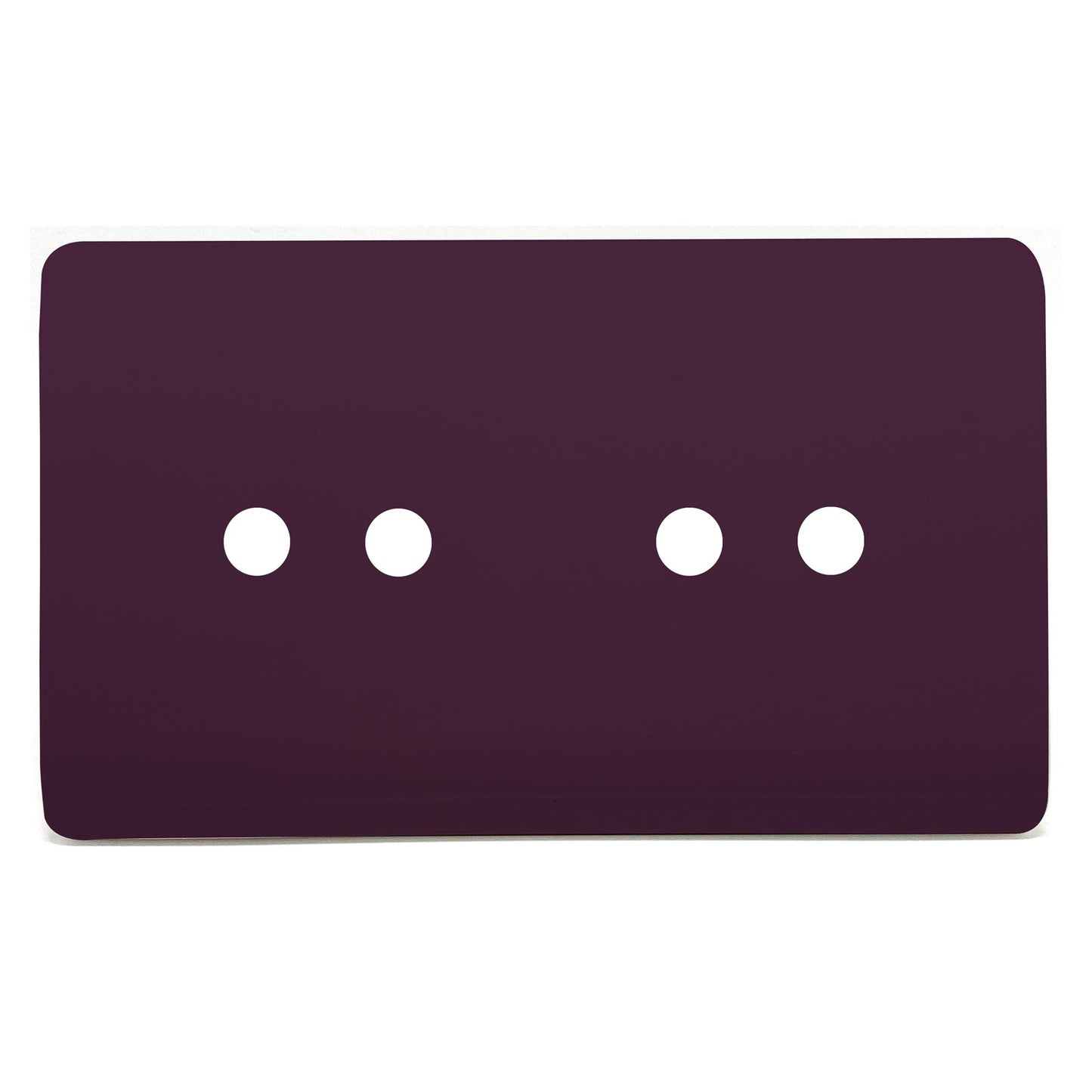 Trendi Switch 4 Gang LED Dimmer Replacement Faceplate in Plum Purple