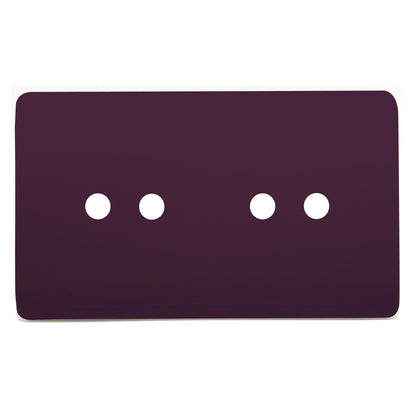 Trendi Switch 4 Gang LED Dimmer Replacement Faceplate in Plum Purple