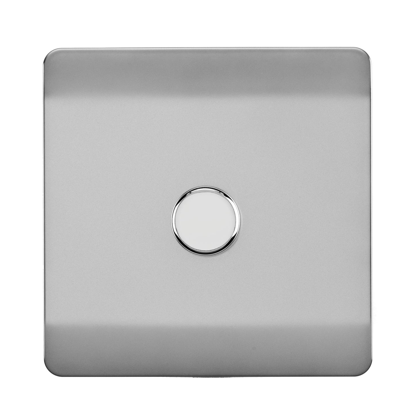 Trendi 1 Gang 2 Way 150w LED Dimmer Screwless 10 Amp Wall Light Switch in Brushed Steel - ART-LDM150WBS