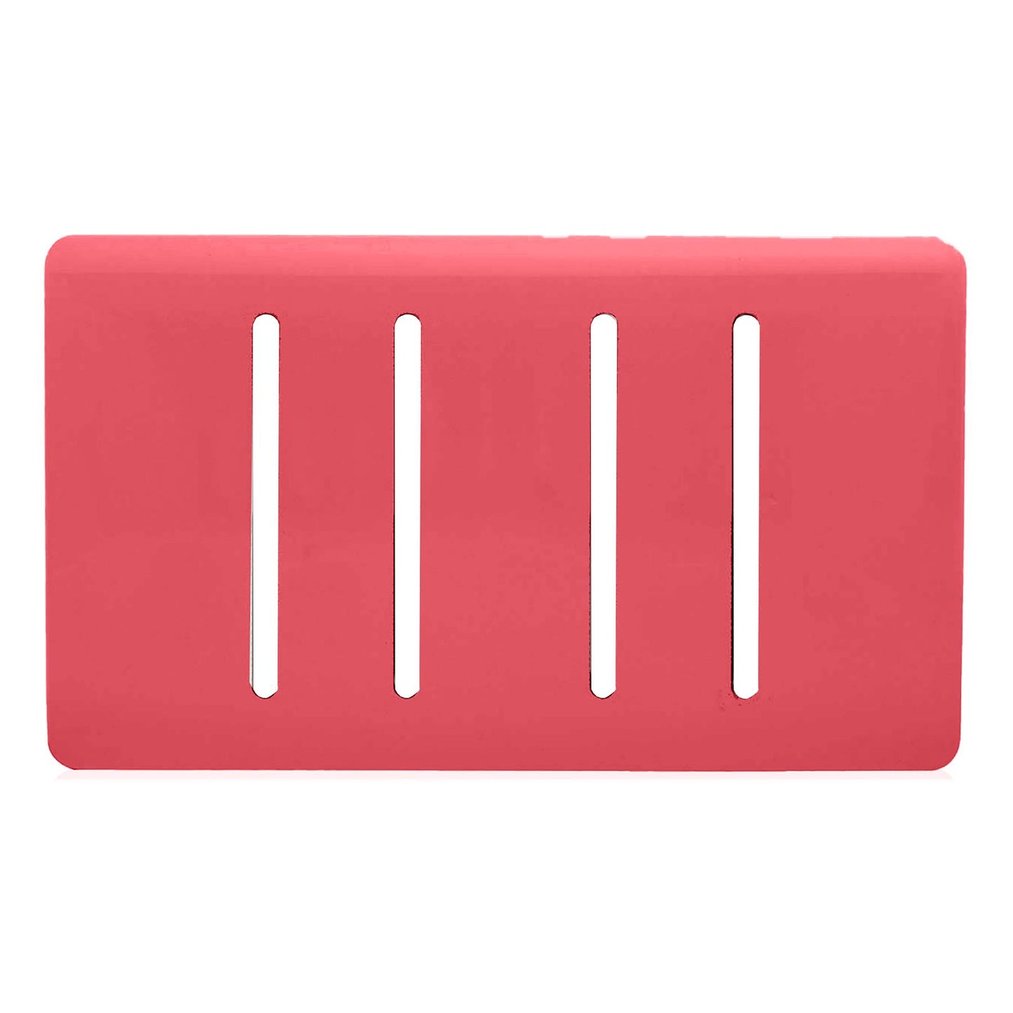Trendi Switch 4 Gang Spare Twin Faceplate for Modern Designer Light Switch in Strawberry Red