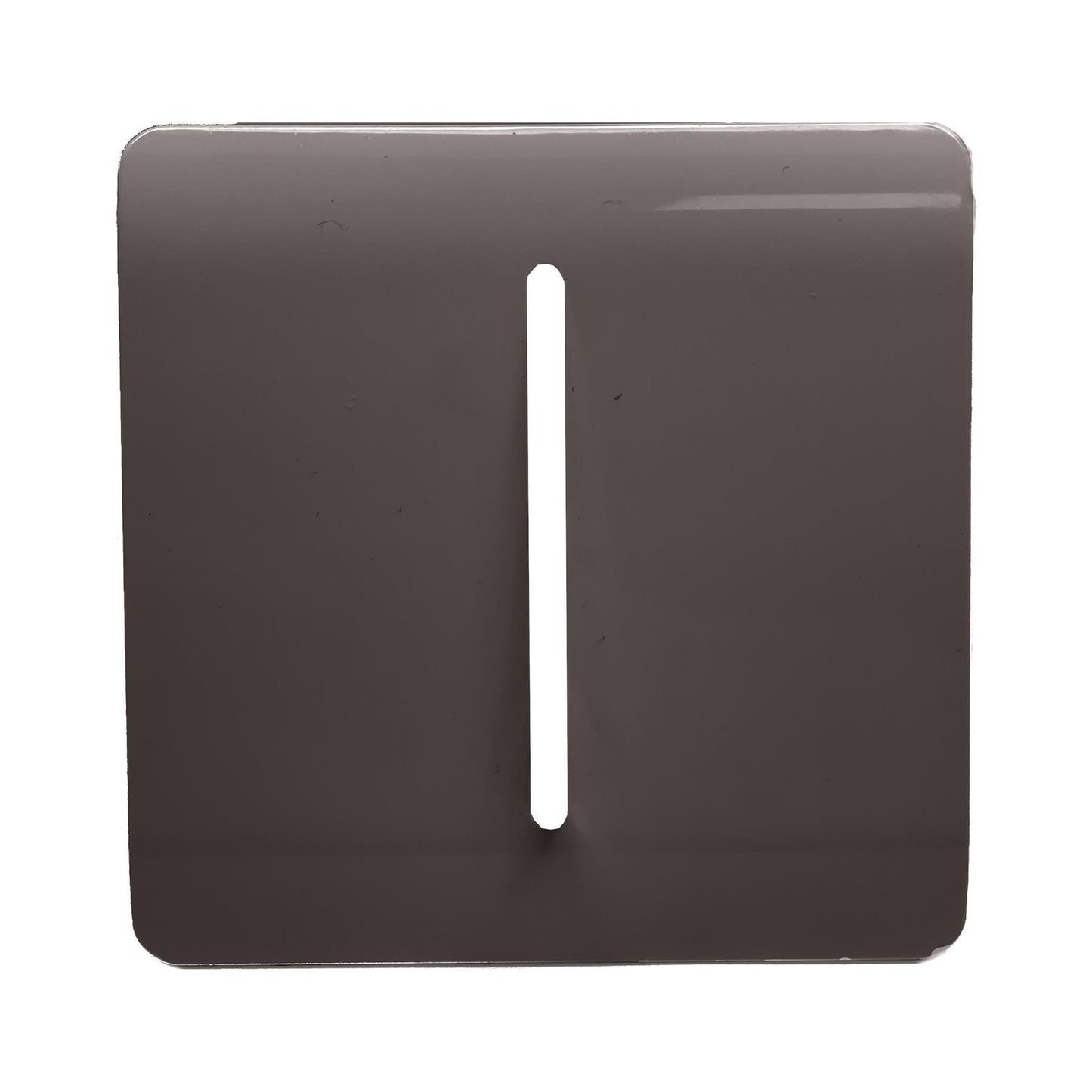 Trendi Switch 1 Gang Spare Faceplate for Modern Designer Light Switch in Dark Mocha Brown