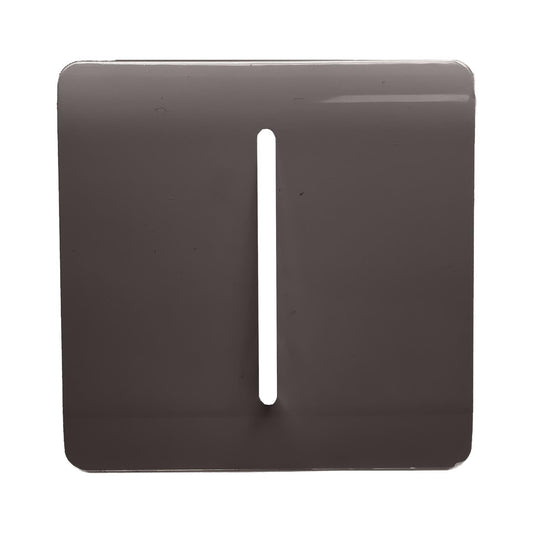 Trendi Switch 1 Gang Spare Faceplate for Modern Designer Light Switch in Dark Mocha Brown