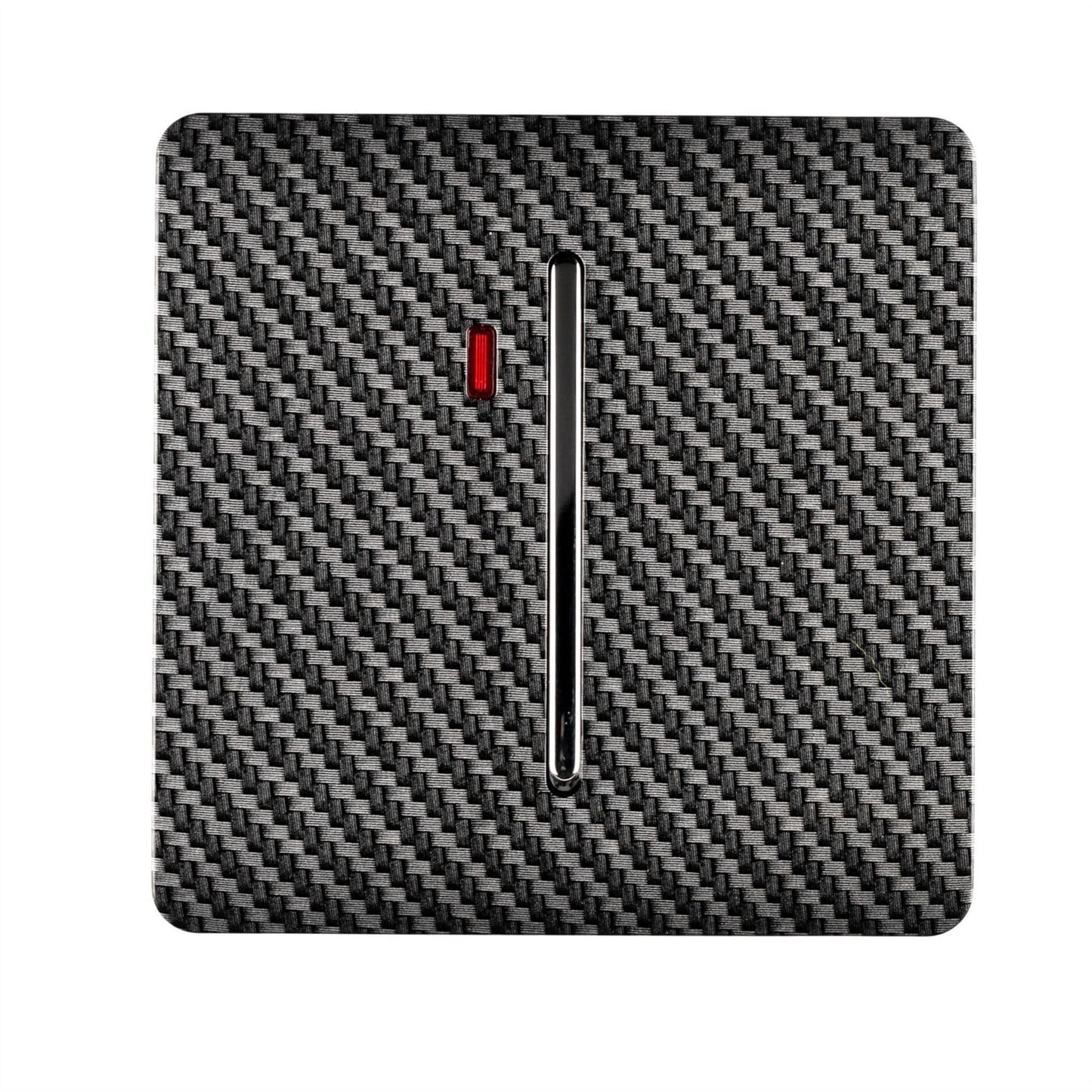 Trendi Switch 1 Gang 20 Amp Heavy Duty Rocker Switchin Carbon Fibre