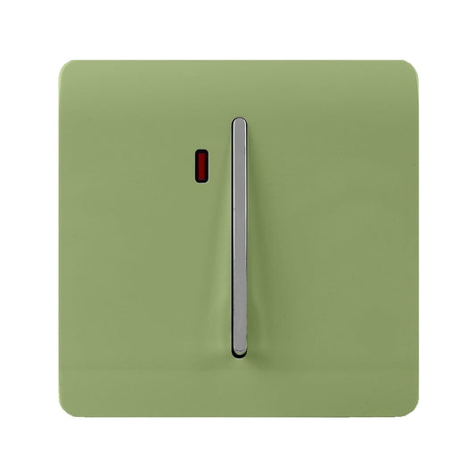 Trendi Switch 1 Gang 45 Amp Cooker Switch with Neonin Moss Green