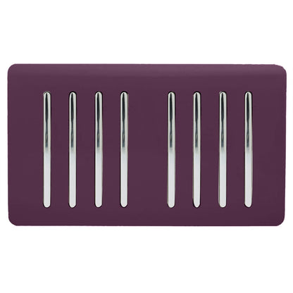 Trendi Switch 8 Gang 1 or 2 Way Light Switch in Plum Purple