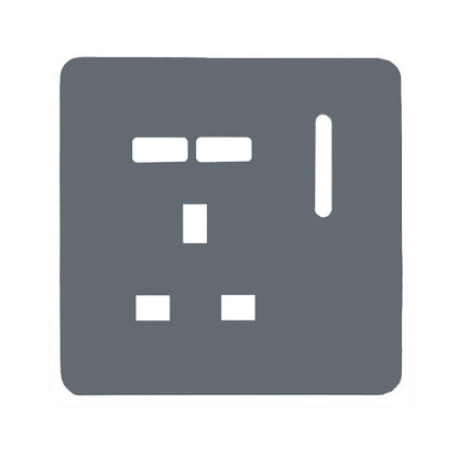 Trendi Switch 1 Gang USB Spare Faceplate For Modern Designer Plug Socket in Warm Grey