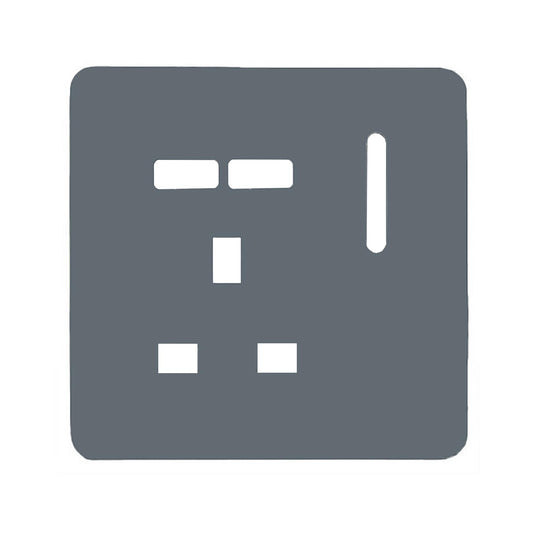 Trendi Switch 1 Gang USB Spare Faceplate For Modern Designer Plug Socket in Warm Grey