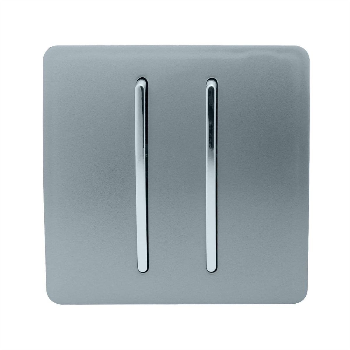 Trendi Trendi Switch 2 Gang Retractive Home Automation Switch in Cool Grey