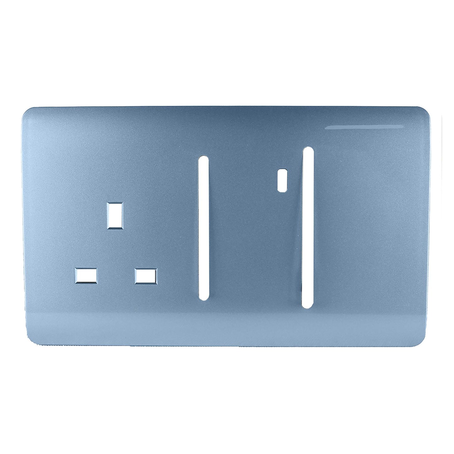 Trendi Switch Spare Faceplate For Cooker Switch & Plug Socket with Neon in Sky Blue