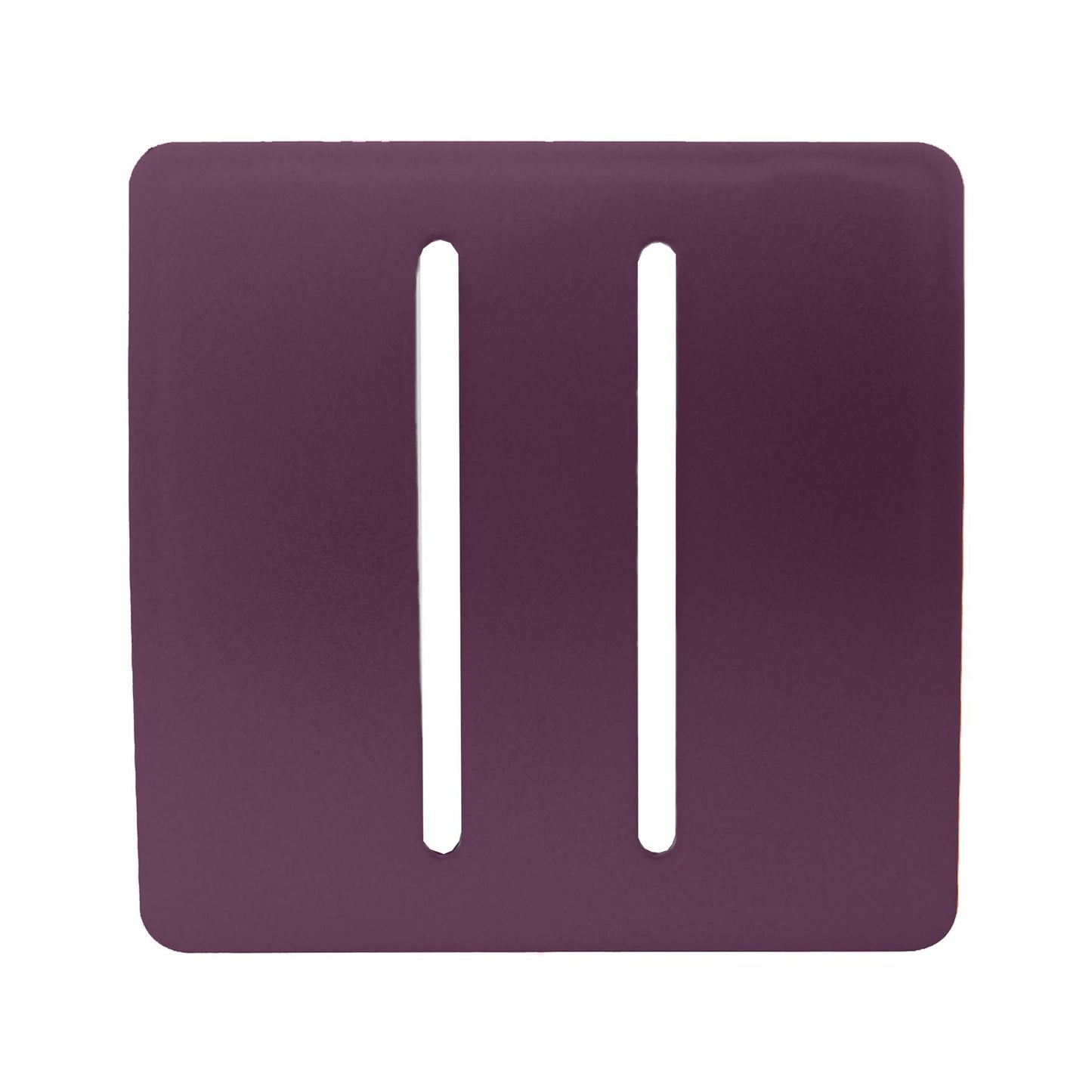 Trendi Switch 2 Gang Spare Faceplate for Modern Designer Light Switch in Plum Purple