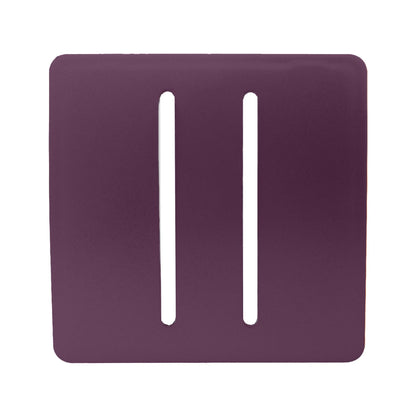 Trendi Switch 2 Gang Spare Faceplate for Modern Designer Light Switch in Plum Purple