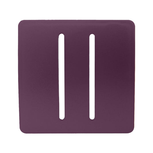 Trendi Switch 2 Gang Spare Faceplate for Modern Designer Light Switch in Plum Purple