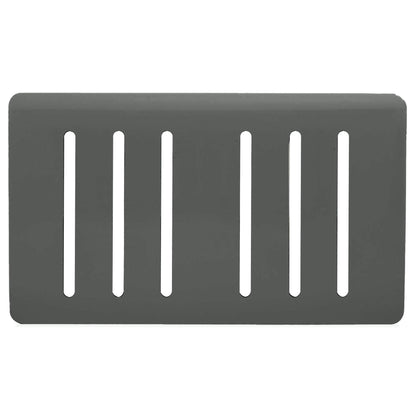 Trendi Switch 6 Gang Spare Faceplate for Modern Designer Light Switch in Charcoal Grey