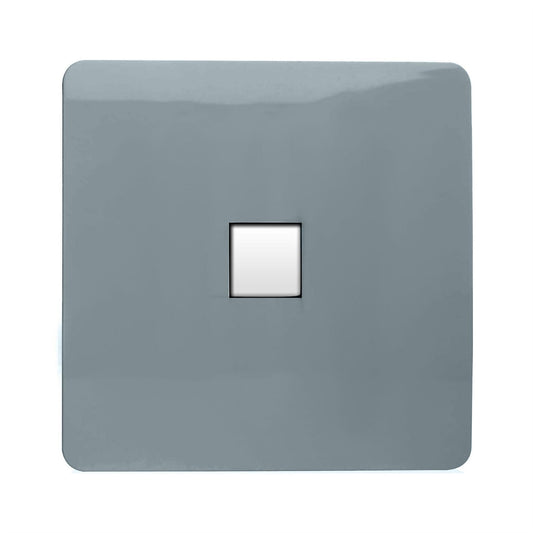 Trendi Switch 1 Gang Cat 3 Telephone Slave Socketin Cool Grey