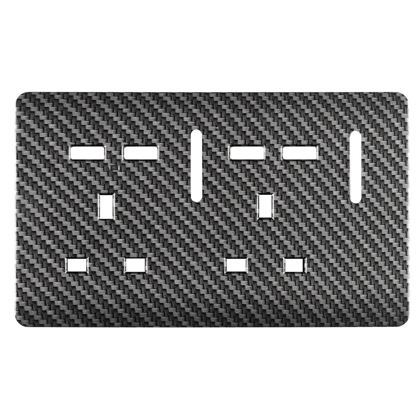 Trendi Switch 2 Gang 4 Port USB Spare Faceplate For Modern Designer Plug Socket in Carbon Fibre