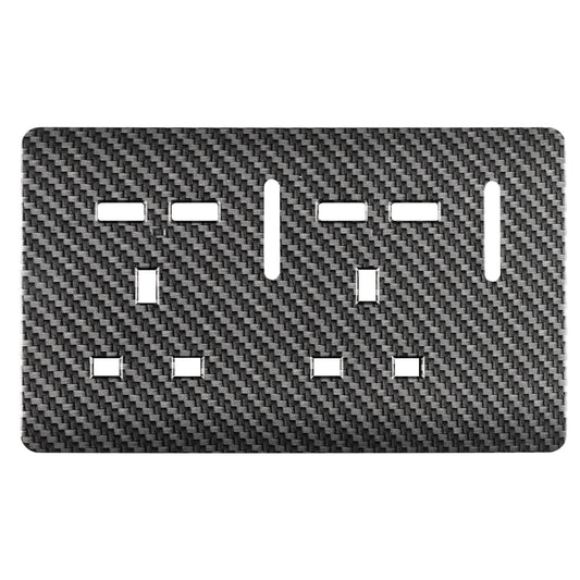 Trendi Switch 2 Gang 4 Port USB Spare Faceplate For Modern Designer Plug Socket in Carbon Fibre