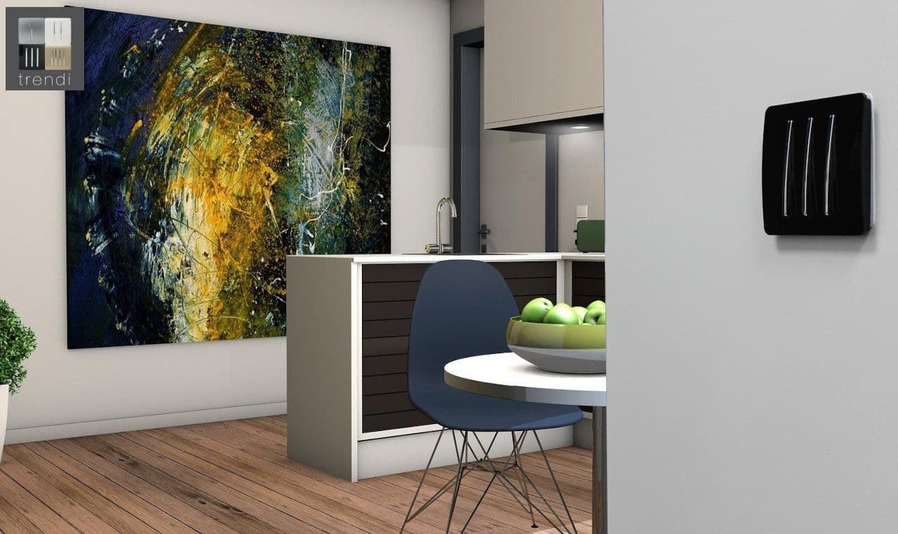 Trendi Switch 3 Gang 1 or 2 way Rocker Light Switch in Piano Black