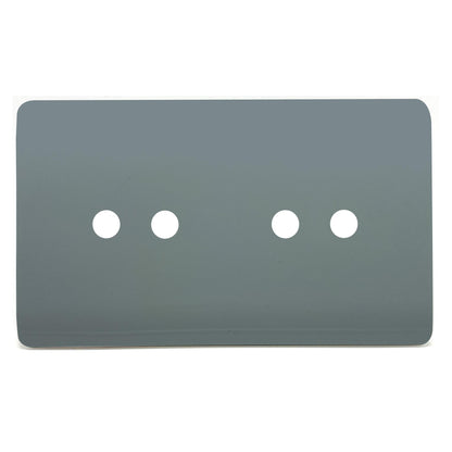 Trendi Switch 4 Gang LED Dimmer Replacement Faceplate in Cool Grey
