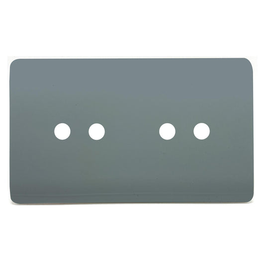 Trendi Switch 4 Gang LED Dimmer Replacement Faceplate in Cool Grey