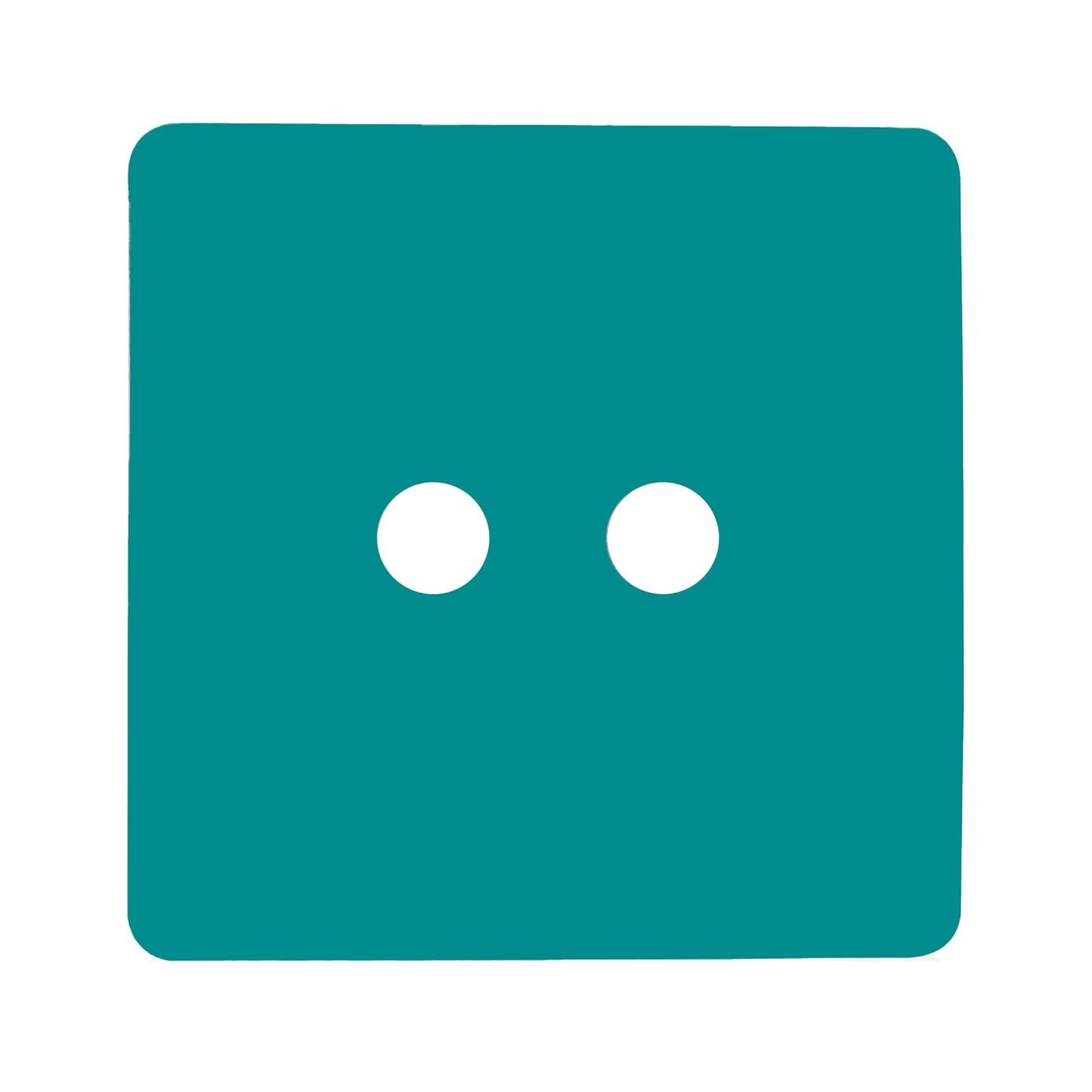 Trendi Switch 2 Gang Spare Faceplate For Co-Axial Modern Designer Television Socket in Bright Teal