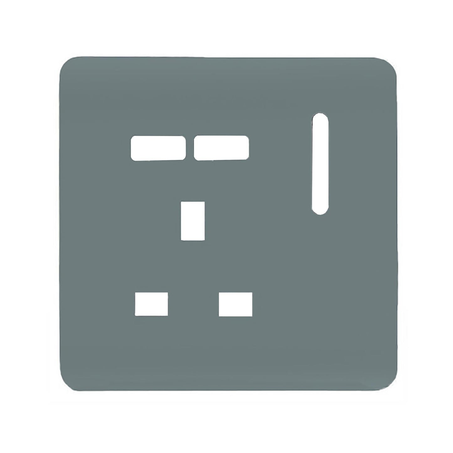 Trendi Switch 1 Gang USB Spare Faceplate For Modern Designer Plug Socket in Cool Grey