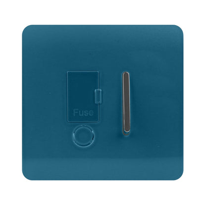 Trendi Switch 13 Amp Fused Spur with Flex Outlet in Ocean Blue