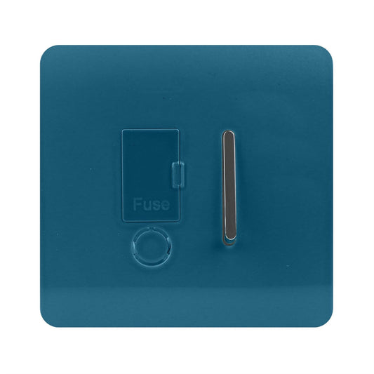 Trendi Switch 13 Amp Fused Spur with Flex Outletin Ocean Blue