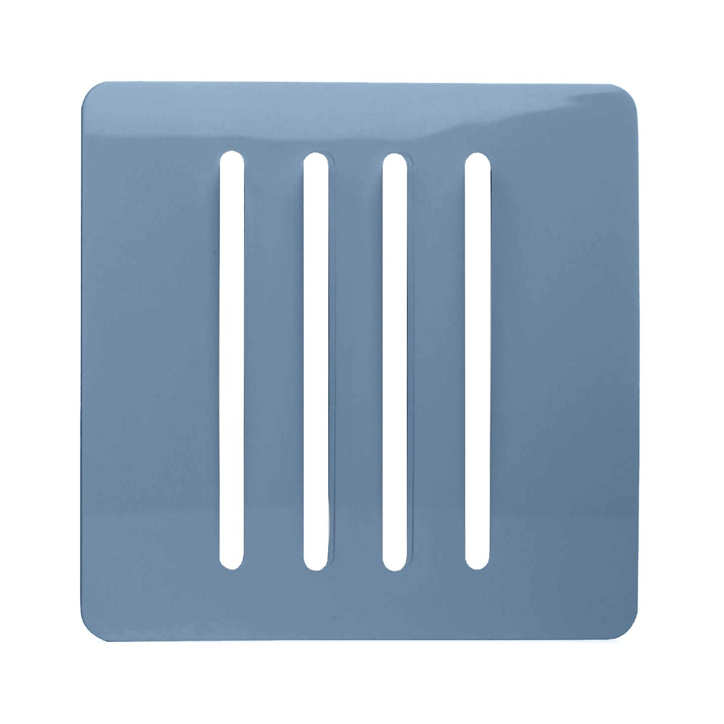 Trendi Switch 4 Gang Spare Faceplate for Modern Designer Light Switch in Sky Blue