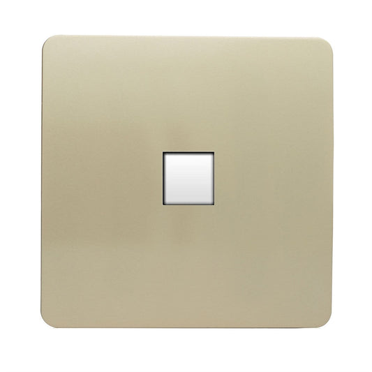 Trendi Switch 1 Gang Cat 3 Telephone Slave Socketin Champagne Gold