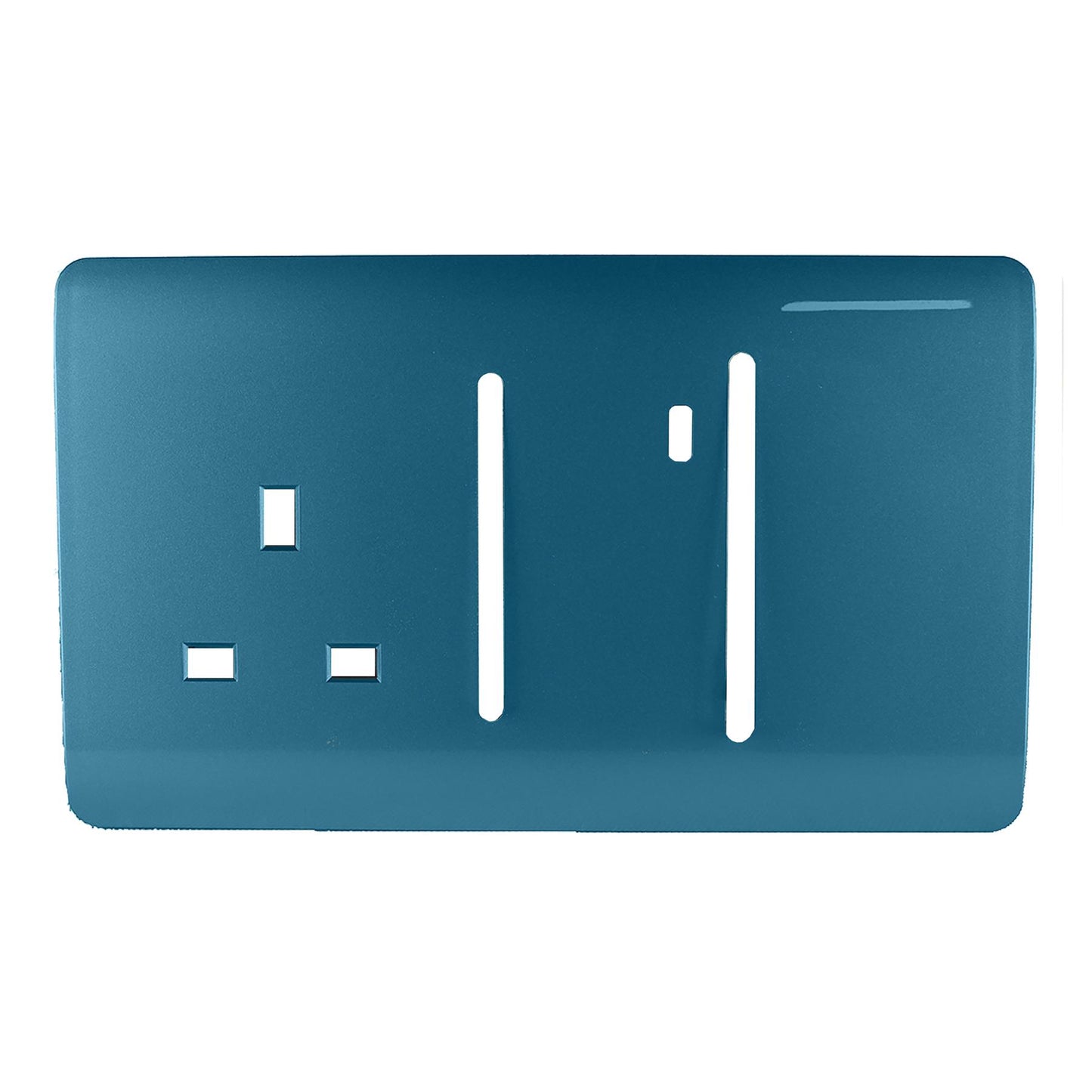 Trendi Switch Spare Faceplate For Cooker Switch & Plug Socket with Neon in Ocean Blue