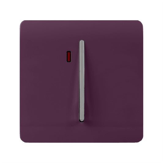 Trendi Switch 1 Gang 45 Amp Cooker Switch with Neonin Plum Purple