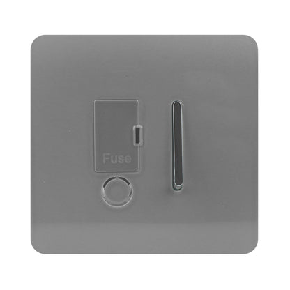 Trendi Switch 13 Amp Fused Spur with Flex Outlet in Light Grey