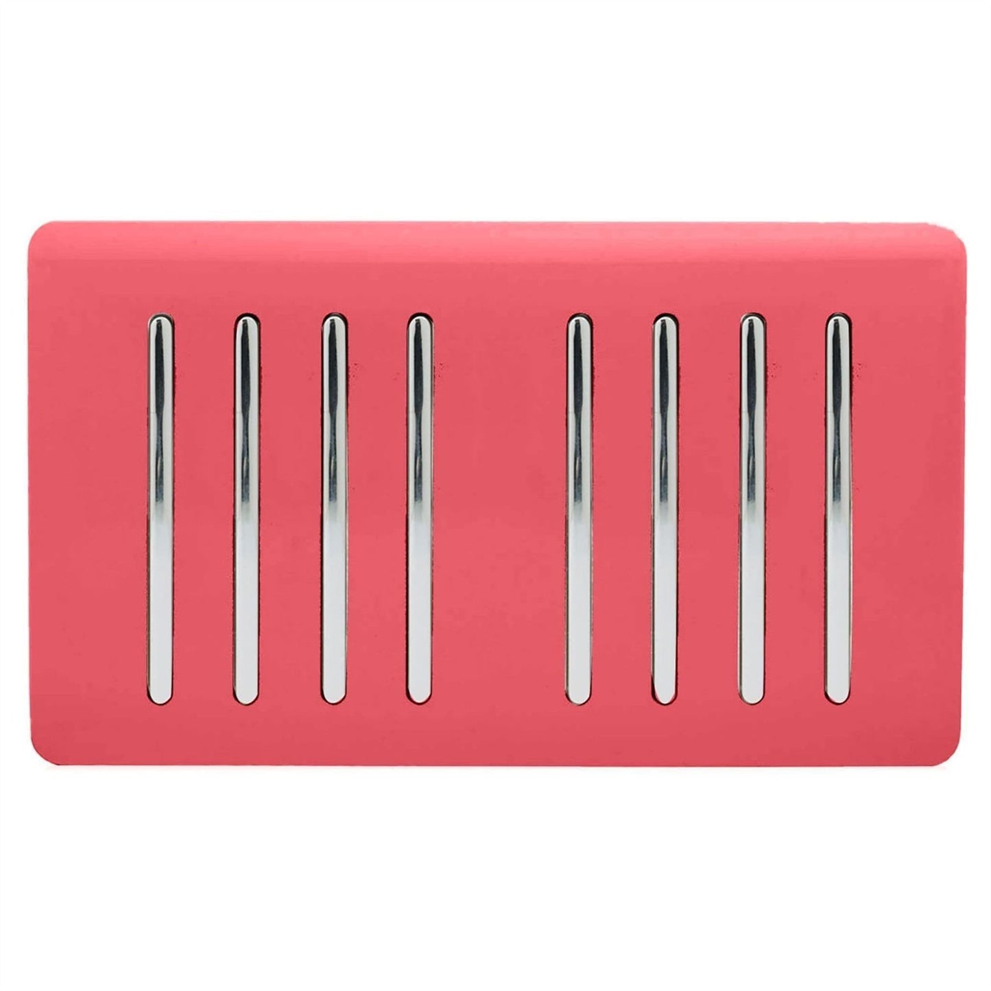 Trendi Switch 8 Gang Spare Faceplate for Modern Designer Light Switch in Strawberry Red