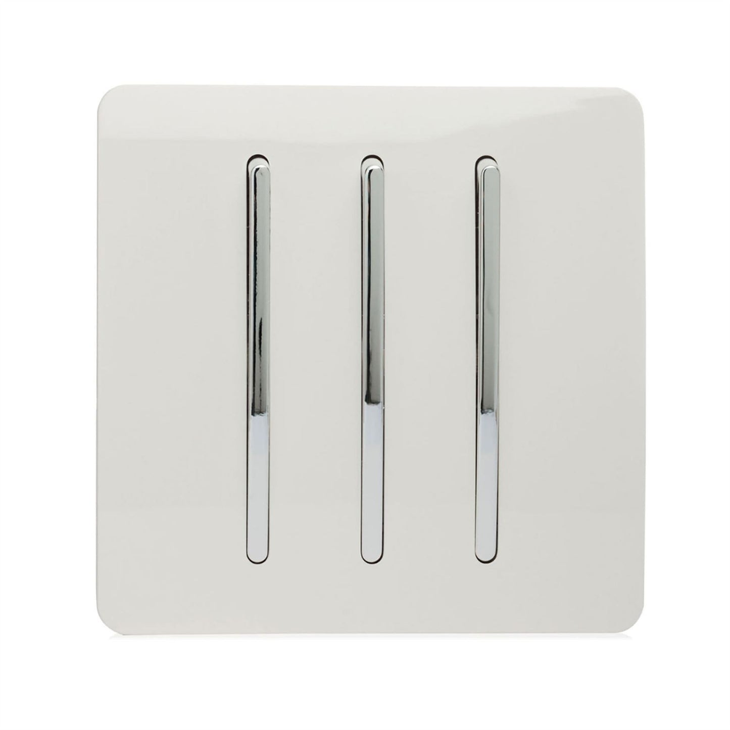 Trendi Switch 3 Gang 1 or 2 way Rocker Light Switch in Ice White