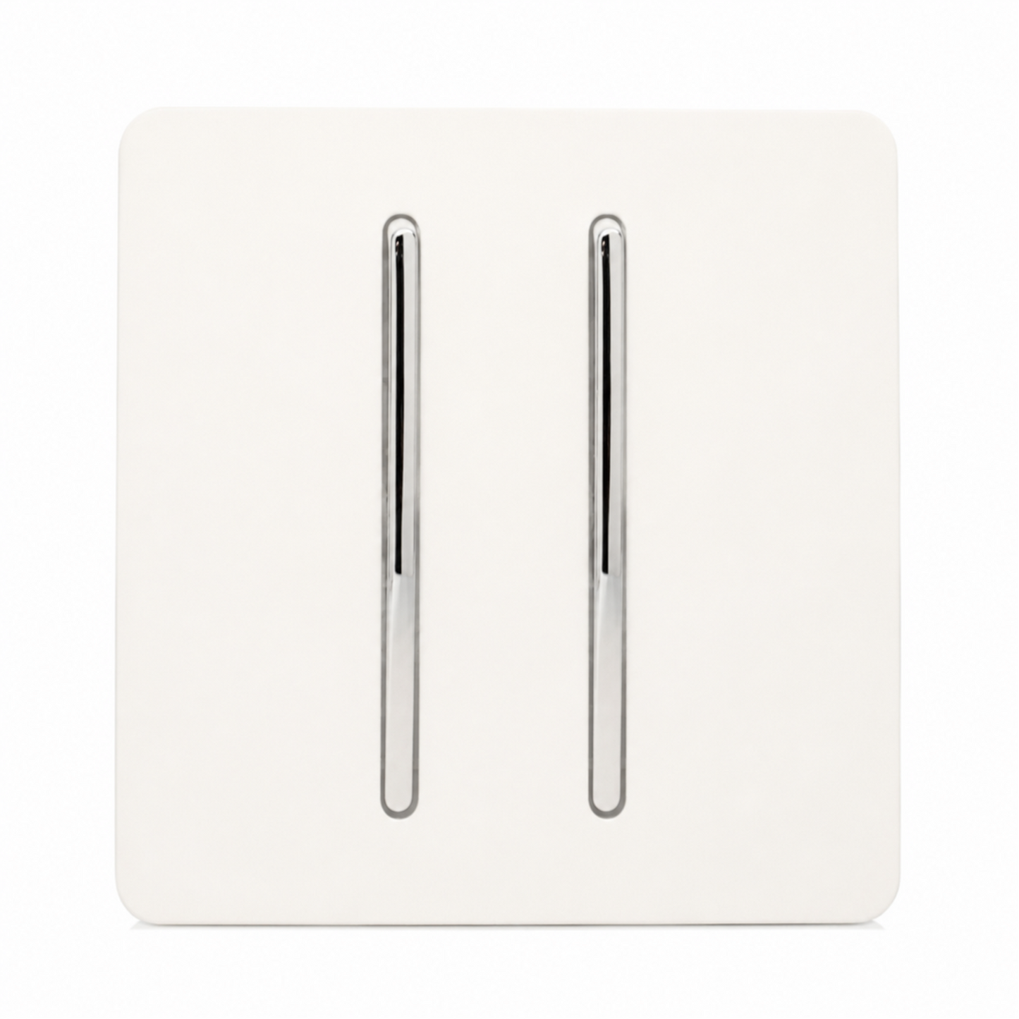 Trendi 2 Gang 3 Way Intermediate 10 Amp Rocker Light Switch Matt White - ART-SS99MWH
