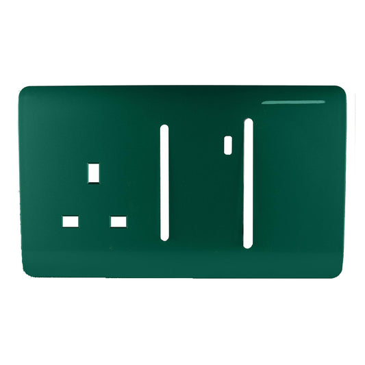 Trendi Switch Spare Faceplate For Cooker Switch & Plug Socket with Neon Dark Forest Green