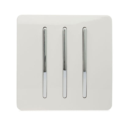 Trendi SPARE FACEPLATE For 3 Gang 2 Way  10 Amp Rocker Light Switch White