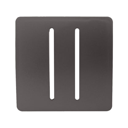 Trendi Switch 2 Gang Spare Faceplate for Modern Designer Light Switch in Dark Mocha Brown